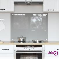 vidaXL Virtuvės Apšvietimo Apsauginė Sienelė Šviesiai pilka 80x60x0,6 cm Grūdintas stiklas