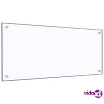 vidaXL Virtuvės sienelė, skaidri, 90x40 cm, grūdintas stiklas