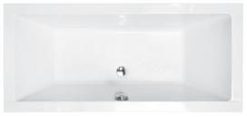 akrilines vonios 165 - Vonia Besco Quadro Slim, 165x75 cm, stačiakampis - 1 nuotrauka