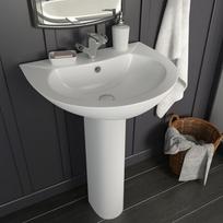 vidaXL Praustuvas su koja, baltas (White), 520x440x190 mm