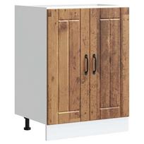 kriaukle - vidaXL Kitchen Bottom Cabinet Lucca, sena mediena (Old Wood) - 1 nuotrauka