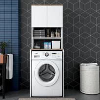 skalbimo masinos spintele - Kalune Design KD101 1950, balta/riešuto (White/Walnut) - 2 nuotrauka