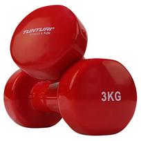 Viniliniai hanteliai TUNTURI 2x3 kg, Raudoni (Red)