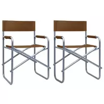 lauko kedes ruda - Režisieriaus kėdės Home4you, ruda (Brown), 2vnt. - 2 nuotrauka
