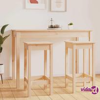 vidaXL Baro kėdės, 2vnt., pušies medienos masyvas, natūrali (Natural)