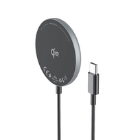 wireless charger qi2 - Wozinsky WQY1S 15W Wireless Qi2 Inductive Charger - Juodas (Black) - 2 nuotrauka