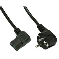 angled c13 - Akyga AK-PC-12A Maitinimo laidas CEE 7/7 - IEC C13 3m Juodas (Black) - 1 nuotrauka