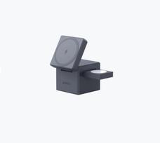usb magnetic - Anker Y1811G11 3-in-1 Cube MagSafe Juodas (Black) - 1 nuotrauka