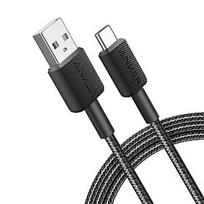 type c i usb a - Anker 322 USB-A į USB-C kabelis 1.8 m Juodas (Black) - 1 nuotrauka