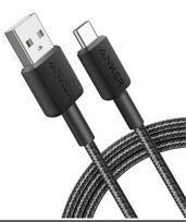 type c i usb a - Anker 322 USB-A į USB-C kabelis 1.8 m Juodas (Black) - 3 nuotrauka