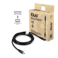 usb type c to displayport - Club 3D CAC-1561 USB Type-C to Mini DisplayPort Cable 2m 8K Juodas (Black) - 1 nuotrauka