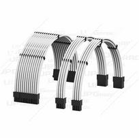 corsair laidai - CableMod C-Series PRO ModMesh 12VHPWR Cable Kit for Corsair RM, RMi, RMx (Baltas Label) - White - 1 nuotrauka