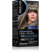 syoss plauku dazai blond - Syoss Permanent Cool Color ilgalaikiai plaukų dažai 7-46 Šalti Vidutiniai Blondinai - 1 nuotrauka