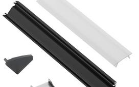 anoduoto aliuminio profilis - Profilis LED juostoms EUROLIGHT AL-C2-B, aliuminis, kampinis, juodas (Black), 2m - 3 nuotrauka