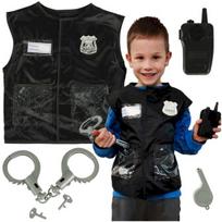 Karnavalinis kostiumas Policijos pareigūnas, juodas (Black)