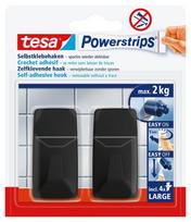 kabliukai drabuziams - Kabliukas TESA Tesa 58279, juoda (Black) - 1 nuotrauka