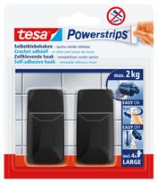 kabliukai drabuziams - Kabliukas TESA Tesa 58279, juoda (Black) - 3 nuotrauka