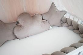 kambario lovyte - Apsaugėlė lovytei Belisima Velvet, tamsiai smėlio (Dark Beige), 230 cm - 3 nuotrauka