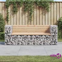 vidaXL Sodo suoliukas, 184x71x65,5cm, pušies masyvas, gabiono dizaino