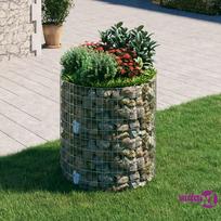 vidaXL Gabiono stulpas, 100x100cm, galvanizuotas plienas, apskritas