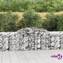 vidaXL Išlenkti gabiono krepšiai, 20vnt., 300x50x80/100cm, geležis