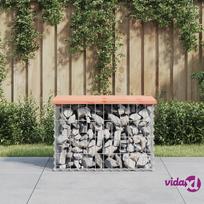 vidaXL Sodo suoliukas, 63x44x42cm, douglas eglė, gabiono dizaino
