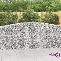 vidaXL Išlenkti gabiono krepšiai, 10vnt., 400x50x100/120cm, geležis