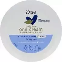 Dove Body Love Maitinamasis kremas veidui, rankoms ir kūnui sausai odai, 250 ml