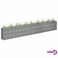 vidaXL Gabiono vazonas, 360x30x60cm, galvanizuotas plienas, aukštas