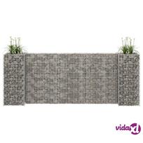 vidaXL Gabiono vazonas, 260x40x100cm, plieninė viela, H formos