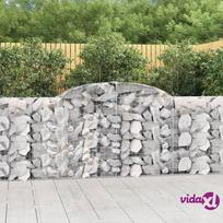 vidaXL Išlenkti gabiono krepšiai, 12vnt., 300x30x100/120cm, geležis