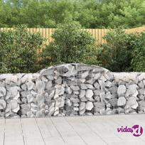 vidaXL Išlenkti gabiono krepšiai, 13vnt., 300x50x80/100cm, geležis