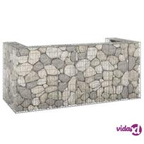 vidaXL Gabiono siena konteineriams, 254x100x110cm, plienas