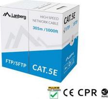 lan kabelis 305m - Laidas Lanberg Network Cable LCS5-11CU-0305-S Grey 305m - 1 nuotrauka