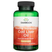 menkiu kepenu aliejus omega 3 - Swanson Pristine Norvegijos menkių kepenų aliejus 1000 mg - 60 minkštųjų gelių - 2 nuotrauka
