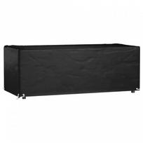 lauko baldu tentai - vidaXL Sodo baldų uždangalas, juodas (Black), 192 x 82 x 65 cm - 1 nuotrauka