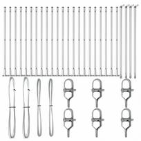 cinkuota tvora - vidaXL Tvoros stulpai, Ø32 mm, 110 cm, cinkuotas plienas (Galvanized Steel) - 1 nuotrauka