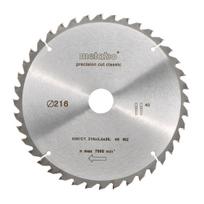 Pjovimo diskas medienai Metabo 628060000, 216x2,4x30mm, 40T, Classic