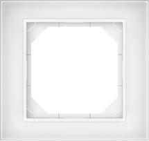 Vienvietis rėmelis Vilma QR1000, baltas stiklas (White Glass)