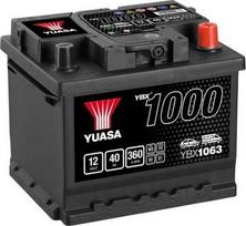 akumuliatorius 12v 40ah - Yuasa YBX1063 12V 40Ah 360A - 2 nuotrauka