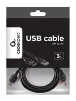gylio ribotuvas - Gembird Cable USB to USB Black 3 m - 2 nuotrauka