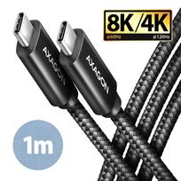 Axagon Data and charging USB4 Gen 3x2 cable length 1 m. PD 100W, 5A, 8K Full Ultra HD video