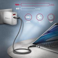 3x2,5 kabelis - Axagon Data and charging USB4 Gen 3x2 cable length 1 m. PD 100W, 5A, 8K Full Ultra HD video - 4 nuotrauka