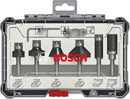 galvuciu komplektas - Bosch 2607017468, frezų rinkinys 6 vnt. 6 mm - 1 nuotrauka