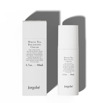 Jorgobe White Tea Balancing Cream daugiafunkcinis veido kremas visų tipų odai, 50 ml.