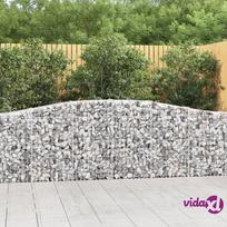 vidaXL Išlenkti gabiono krepšiai, 2vnt., 400x30x80/100cm, geležis