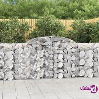 vidaXL Išlenkti gabiono krepšiai, 8vnt., 300x30x100/120cm, geležis