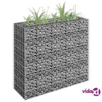 vidaXL Gabiono vazonas, 90x30x90cm, galvanizuotas plienas, aukštas