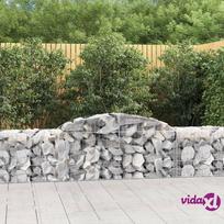 vidaXL Išlenkti gabiono krepšiai, 17vnt., 300x50x60/80cm, geležis