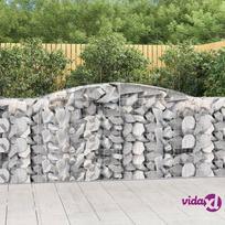 vidaXL Išlenkti gabiono krepšiai, 9vnt., 400x50x100/120cm, geležis